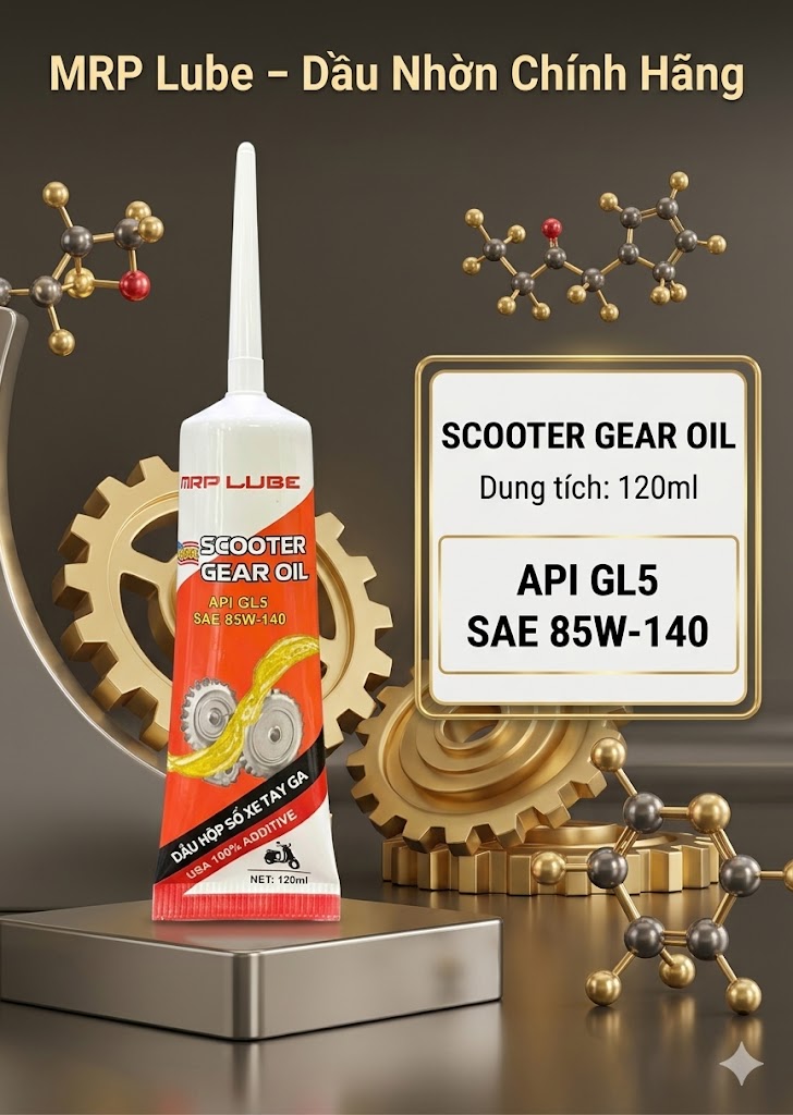 MRP LUBE – SCOOTER GEAR OIL (DẦU HỘP SỐ XE TAY GA) – 120ML